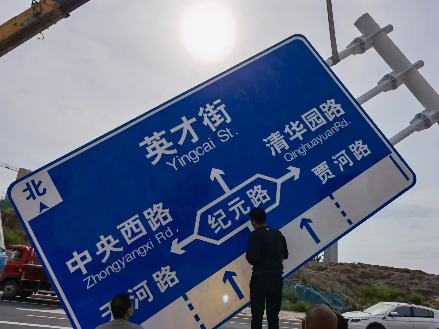 钦州市道路标志牌高速龙门架 - 价格